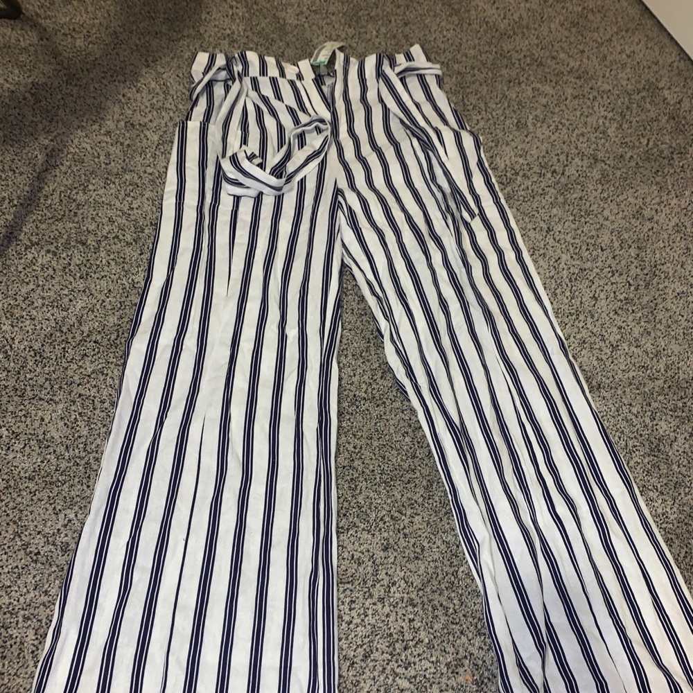 Navy and White Pants